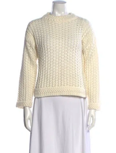 Pre-owned Rebecca Taylor Mock Neck Sweater In Neutrals