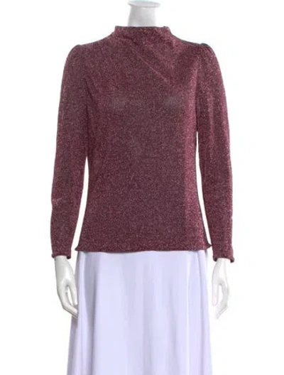 Pre-owned Rebecca Taylor Mock Neck Three-quarter Sleeve Sweatshirt