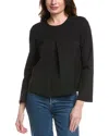 Rebecca Taylor Mod Suiting Blouse In Black