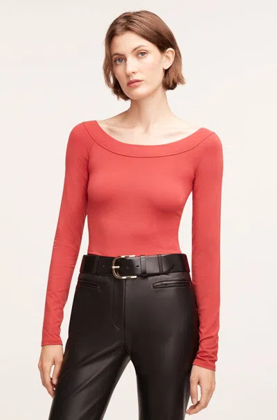Rebecca Taylor Modal Boatneck Top In Pink