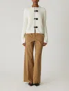 Rebecca Taylor Novlety Wool Toggle Cardi In Multi