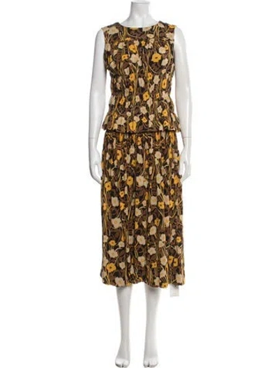 Pre-owned Rebecca Taylor Nylon Floral Print Skirt Set In Multicolor