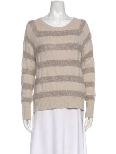 Pre-owned Rebecca Taylor Nylon Striped Sweater In Neutral