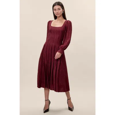 Rebecca Taylor Olivia Dress In Burgundy
