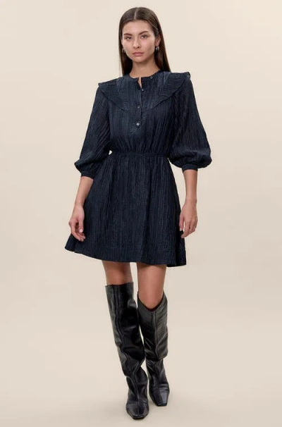 Rebecca Taylor Olivia Mini Dress In Blue