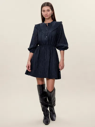 Rebecca Taylor Olivia Mini Dress In Blue
