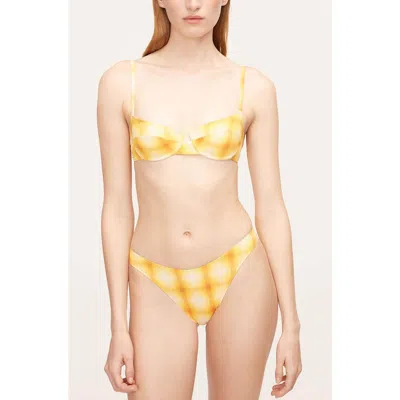 Rebecca Taylor Ombre Plaid Bikini Top In Ombre Plaid Zinnia