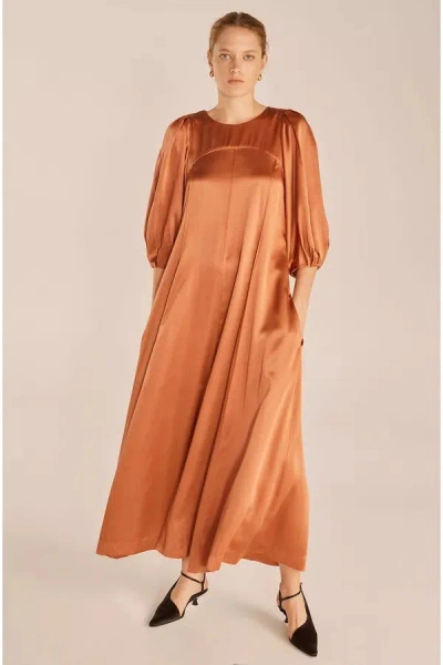 Rebecca Taylor Open Back Dress In Auburn