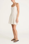 Rebecca Taylor Ottoman Knit Mini Dress In Blanc