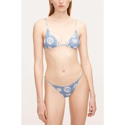 Rebecca Taylor Paper Fleur Bikini Top In French Blue