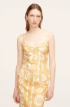 Rebecca Taylor Paper Fleur Button Front Tank In Paper Fleur Ginger Combo