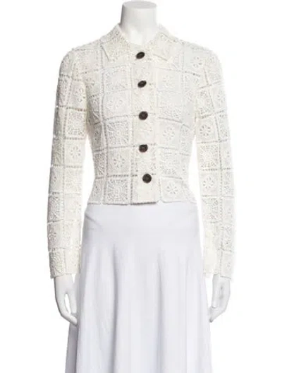 Pre-owned Rebecca Taylor Patterned Sweater In White