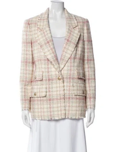 Pre-owned Rebecca Taylor Plaid Print Blazer In Multi
