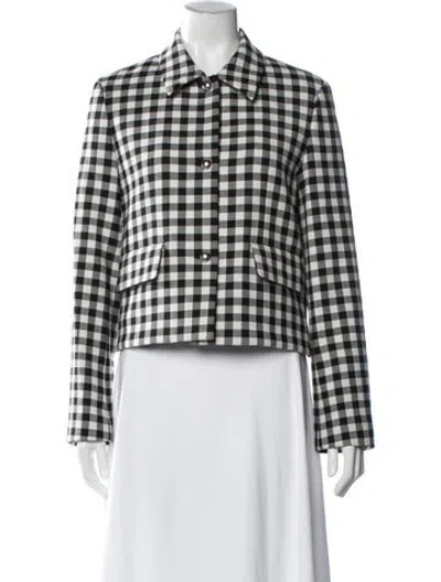 Pre-owned Rebecca Taylor Plaid Print Blazer In Multi