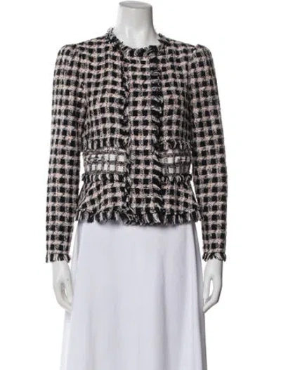 Pre-owned Rebecca Taylor Plaid Print Crew Neck Sweater In Multi