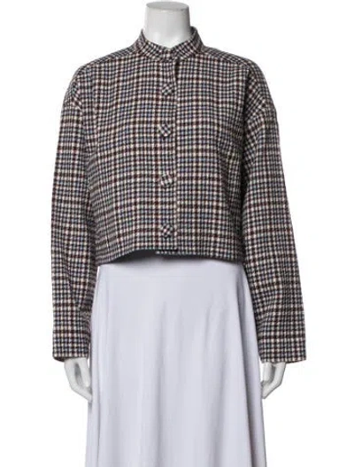 Pre-owned Rebecca Taylor Plaid Print Jacket W/ Tags In Multicolor