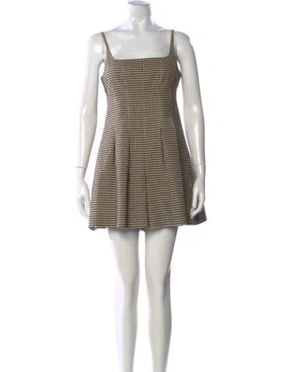 Pre-owned Rebecca Taylor Plaid Print Square Neckline Jumpsuit