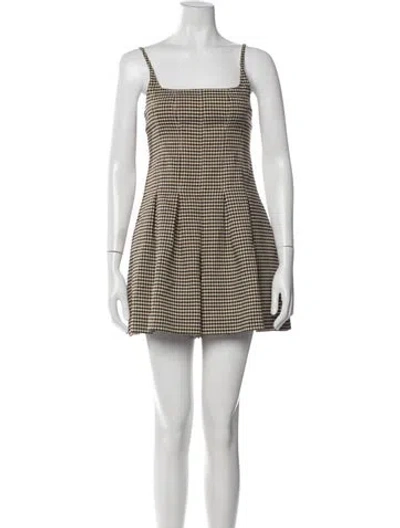 Pre-owned Rebecca Taylor Plaid Print Square Neckline Jumpsuit