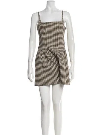 Pre-owned Rebecca Taylor Plaid Print Square Neckline Jumpsuit