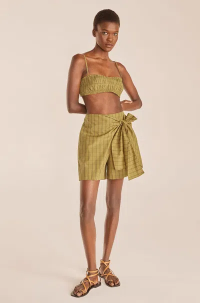 Rebecca Taylor Plaid Skort In Green