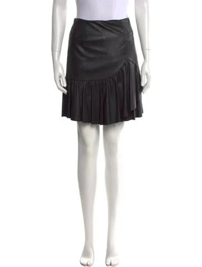 Pre-owned Rebecca Taylor Pleated Accents Mini Skirt In Black
