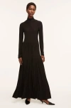 REBECCA TAYLOR REBECCA TAYLOR PLEATED KNIT MOCK NECK DRESS