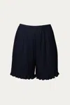 Rebecca Taylor Plisse Pleat Short In Prussian Blue In Blue