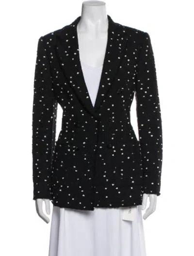 Pre-owned Rebecca Taylor Polka Dot Print Blazer In Black