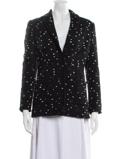 Pre-owned Rebecca Taylor Polka Dot Print Jacket In Black