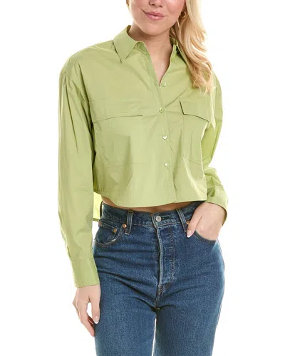 REBECCA TAYLOR REBECCA TAYLOR POPLIN CROP SHIRT