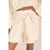 Rebecca Taylor Poplin Skort In Eggshell
