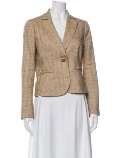 Pre-owned Rebecca Taylor Printed Blazer In Brown