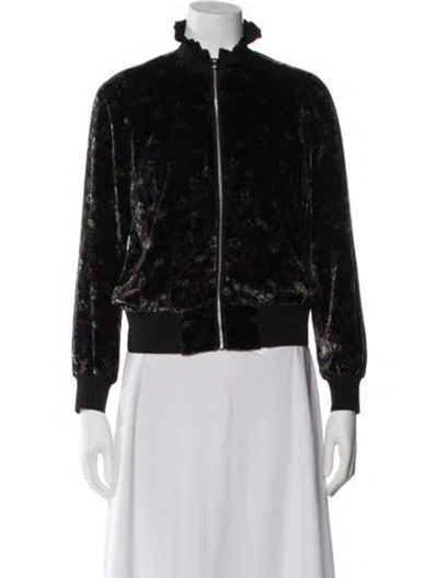 Pre-owned Rebecca Taylor Printed Evening Jacket In Black