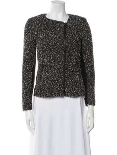 Pre-owned Rebecca Taylor Printed Jacket In Black