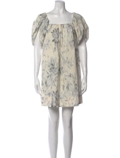 Pre-owned Rebecca Taylor Printed Mini Dress In Neutral