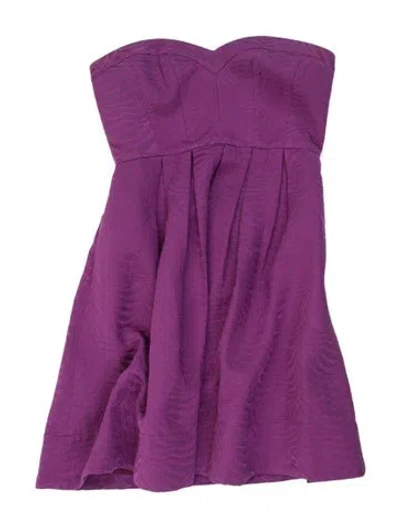 Pre-owned Rebecca Taylor Printed Mini Dress In Purple