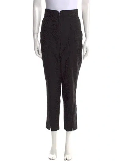 Pre-owned Rebecca Taylor Printed Straight Leg Pants W/ Tags In Black