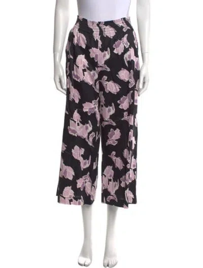 Pre-owned Rebecca Taylor Printed Wide Leg Pants W/ Tags In Blue