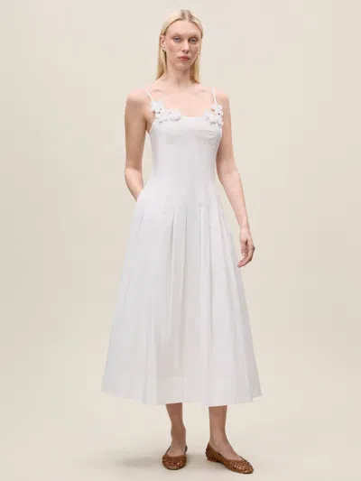 Rebecca Taylor Priya Poplin Dress In White