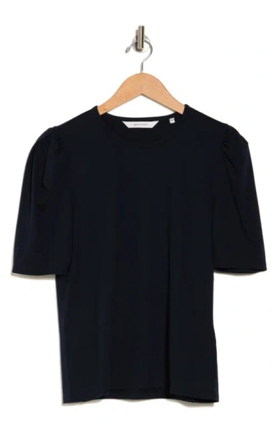 Rebecca Taylor Puff Sleeve T-shirt In Navy