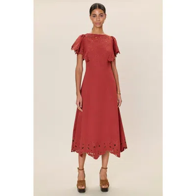 Rebecca Taylor Rachelle Dress In Brown