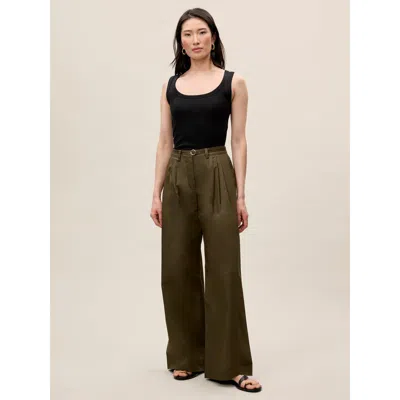 Rebecca Taylor Raquel Twill Pant In Olive