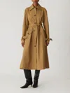 Rebecca Taylor Refined Sateen Trench Coat