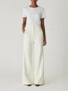 Rebecca Taylor Refined Suiting Wide Leg Trouser In White