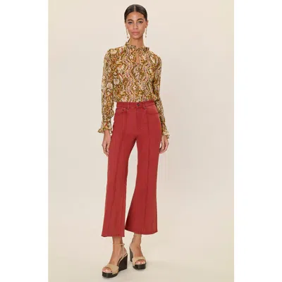 Rebecca Taylor Remi Stretch Kick Flare In Brown