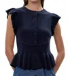 Rebecca Taylor Rhea Knit Sweater In Navy In Blue