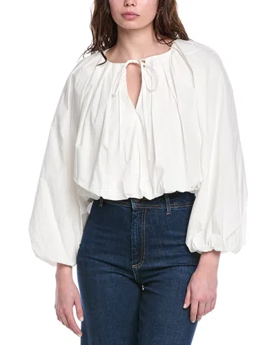 Rebecca Taylor Rhodes Poplin Top In White