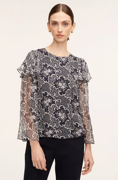 Rebecca Taylor Rochelle Fleur Ruffle Silk Blouse