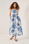 Rebecca Taylor Rosarium Fleur Midi Dress In Blue