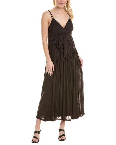 Rebecca Taylor Ruched Maxi Dress In Brown